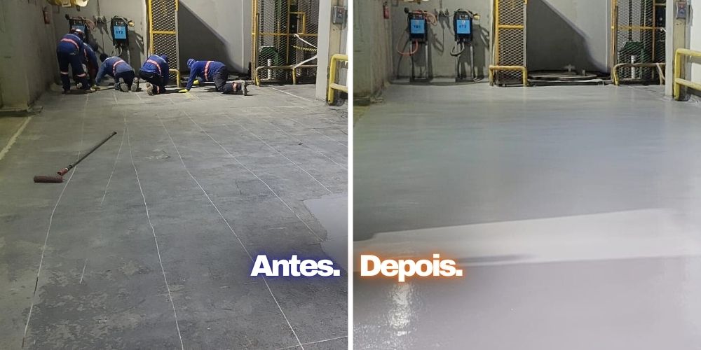 Piso Restaurado e revestido